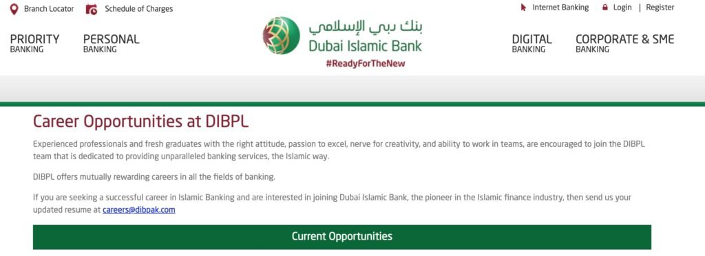 Dubai Islamic Bank Careers |Bank Jobs in Dubai