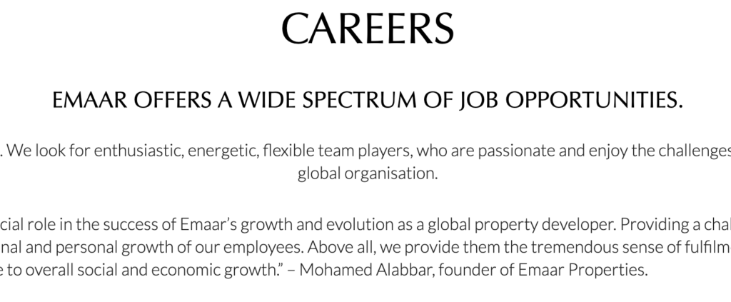 Emaar Careers in Dubai 2024 | New Open Vacancies in UAE